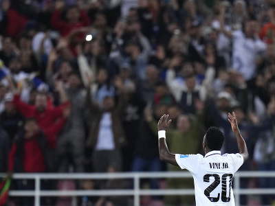 Vinícius Júnior oslavuje gól vo finále MS klubov