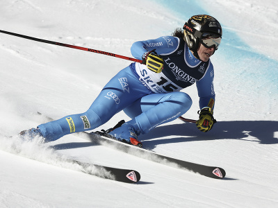 Federica Brignoneová počas superG v rámci alpskej kombinácii na MS v lyžovaní