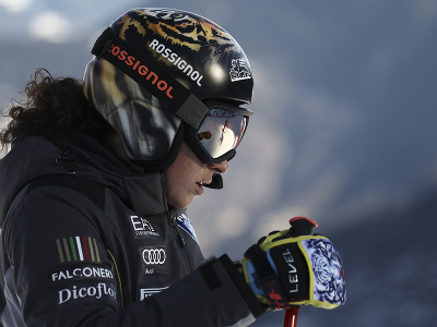 Federica Brignoneová pred štartom super-G na MS v lyžovaní