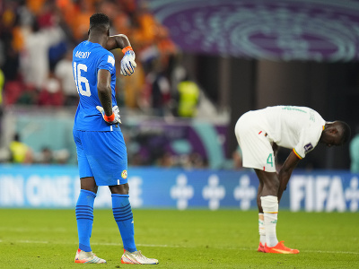 Sklamaní hráči Senegalu po prehre s Holandskom