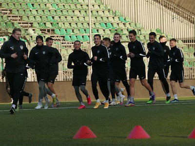 Futbalisti MŠK Žilina počas prvého tréningu v zimnej príprave pred štartom jarnej časti Fortuna ligy