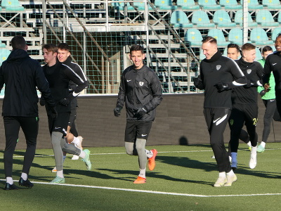 Na snímke futbalisti MŠK Žilina počas prvého tréningu zimnej prípravy na jarnú časť futbalovej Fortuna ligy