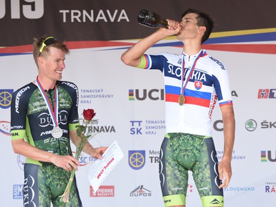 Na snímke víťaz Ján Andrej Cully v časovke kategórie Elite SR počas spoločných majstrovstvách SR a ČR v cestnej cyklistike