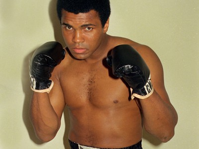 Muhammad Ali, fotografia z roku 1974. 