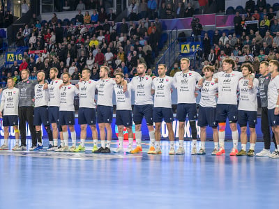 Na snímke hádzanári Slovenska