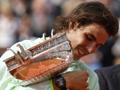 Rafael Nadal s trofejou