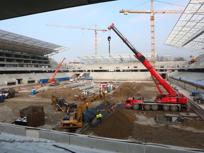 Kontrolný deň výstavby Národného futbalového štadióna