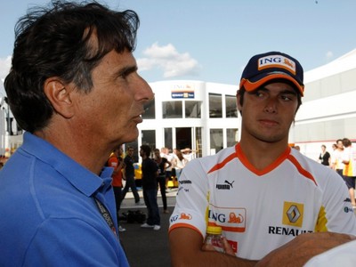 Nelson Piquet (vľavo) a jeho syn