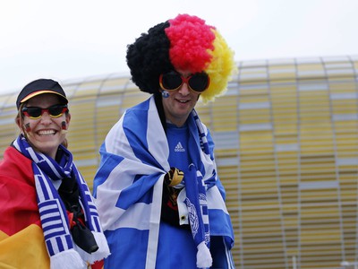 Univerzálni fanúšikovia pred zápasom Nemecka s Gréckom