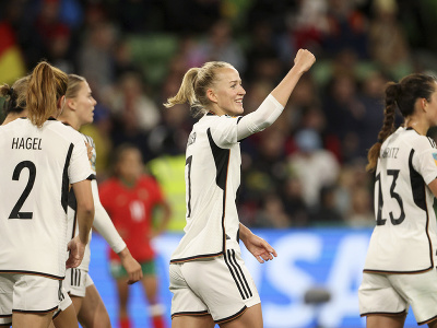 Gólová radosť hráčok Nemecka v zápase proti Maroku