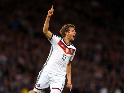 Thomas Müller a jeho gólová radosť