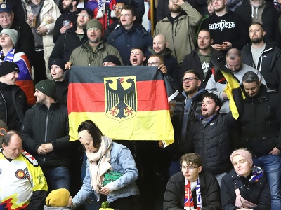 Fanúšikovia Nemecka v prípravnom zápase Slovensko - Nemecko