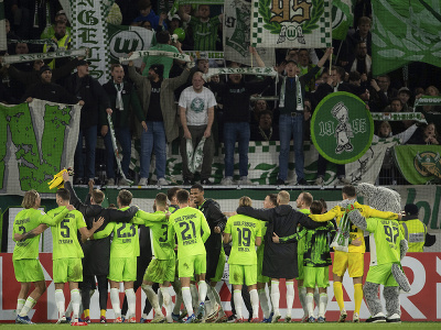 Futbalisti Wolfsburgu a ich postupové oslavy