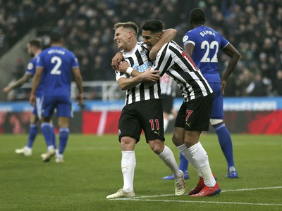 Hráči Newcastle United oslavujú gól