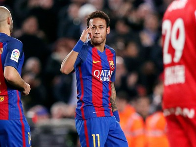 Neymar sa raduje zo streleného gólu