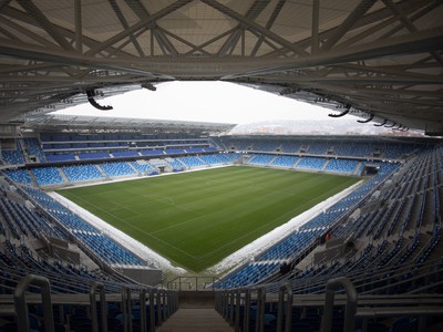 Pohľad na novovybudovaný Národný futbalový štadión 