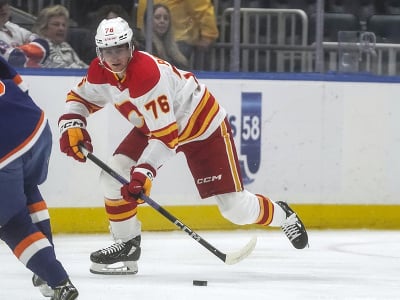 Slovenský hokejista Martin Pospíšil v drese Calgary