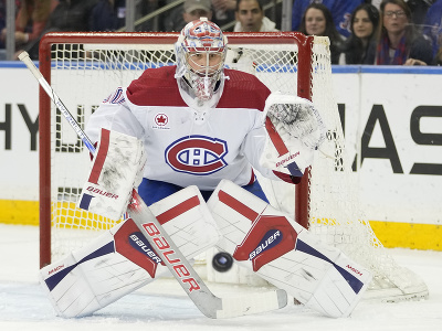 Cayden Primeau v bráne Montrealu Canadiens