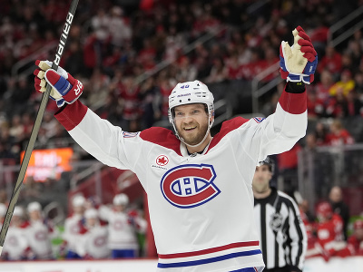  Joel Armia a jeho gólová radosť v drese Montrealu Canadiens