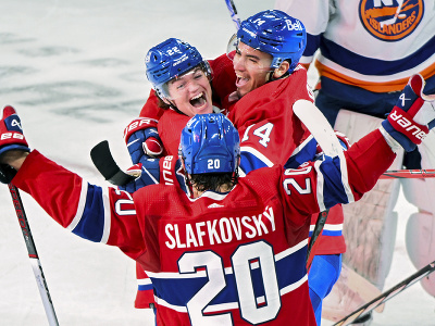 Juraj Slafkovský si pripísal asistenciu pri triumfe Montrealu nad NY Islanders