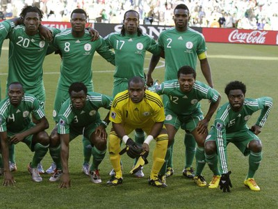 Tím Nigérie pred zápasom