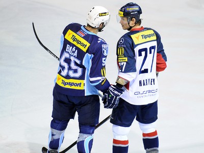 Martin Bača a Kevin Harvey pred pästným súbojom