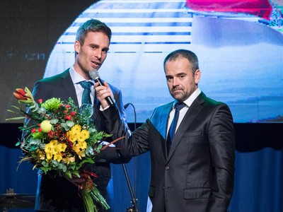 Víťaz kategórie Tenista roka 2017 Norbert Gombos (vľavo)