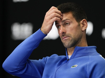 Srbský tenista Novak Djokovič na tlačovej konferencii po vypadnutí v semifinále Australian Open 2024