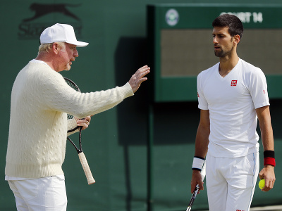 Srbský tenista Novak Djokovič a jeho bývalý tréner Boris Becker