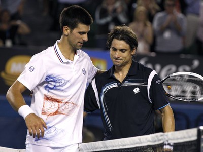 Novak Djokovič a David Ferrer
