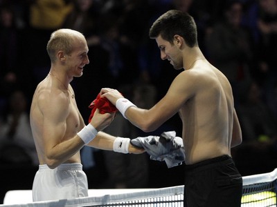 Novak Djokovič a Nikolaj Davydenko