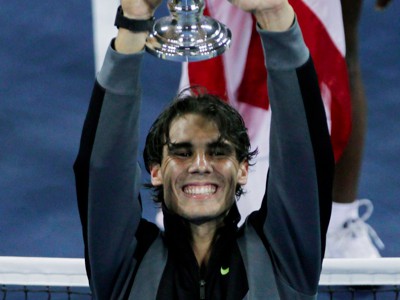 Rafael Nadal s trofejou
