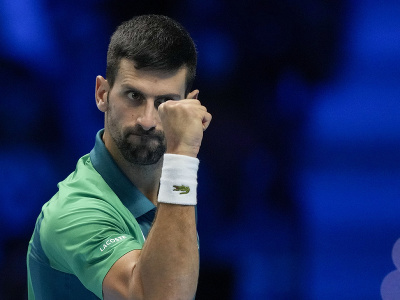 Novak Djokovič vo finálovom zápase Turnaja majstrov 2023