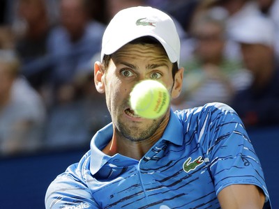 Na snímke srbský tenista Novak Djokovič postúpil do 2. kola na grandslamovom turnaji US Open v New Yorku