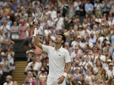 Novak Djokovič po víťazstve nad Rafaelom Nadalom