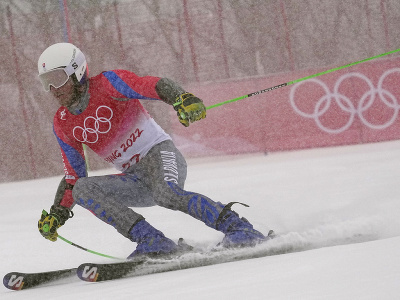 Na snímke slovenský lyžiar Adam Žampa v 1. kole v obrovskom slalome mužov na XXIV. zimných olympijských hrách 2022 v Pekingu 13. februára 2022 v stredisku Jen-čching