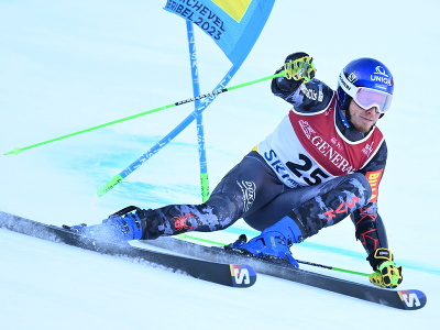 Na snímke slovenský lyžiar Adam Žampa počas 1. kola obrovského slalomu mužov na MS v alpskom lyžovaní vo francúzskom stredisku Courchevel-Méribel