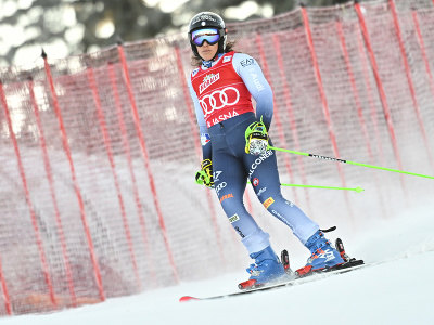 Na snímke talianska lyžiarka Federica Brignoneová skončila v prvom kole obrovského slalomu žien v rámci Svetového pohára v alpskom lyžovaní v Jasnej