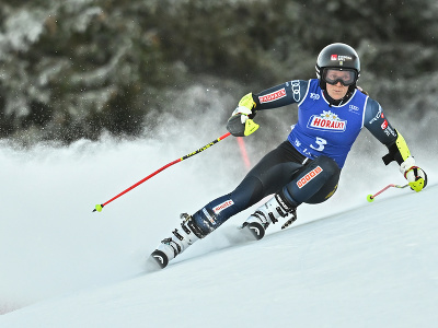 Na snímke švédska lyžiarka Sara Hectorová počas prvého kola obrovského slalomu žien v rámci Svetového pohára v alpskom lyžovaní v Jasnej