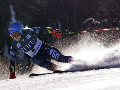 Mikkaela Shiffrinová počas obrovského slalomu v Killingtone
