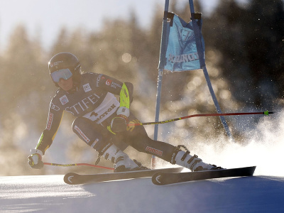 Švédka Sara Hectorová počas prvého kola obrovského slalomu v Killingtone