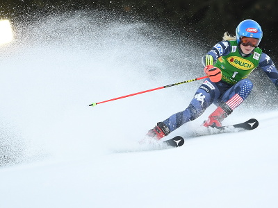Na snímke americká lyžiarka Mikaela Shiffrinová v prvom kole obrovského slalomu žien Svetového pohára v alpskom lyžovaní v rakúskom Semmeringu