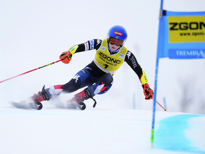 Americká lyžiarka Mikaela Shiffrinová v 1. kole obrovského slalomu Svetového pohára v alpskom lyžovaní v kanadskom stredisku Tremblant