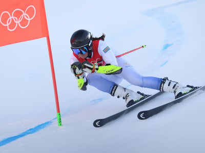 Na snímke švédska lyžiarka Sara Hectorová počas 1. kola obrovského slalomu v centre alpského lyžovania v Jen-čchingu počas XXIV. zimných olympijských hier 2022 v Pekingu