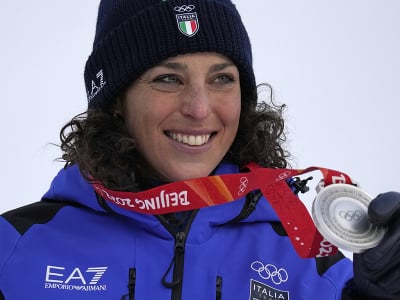 Talianska lyžiarka Federica Brignoneová s bronzovou olympijskou medailou za obrovský slalom