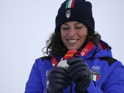 Talianska lyžiarka Federica Brignoneová s bronzovou olympijskou medailou za obrovský slalom