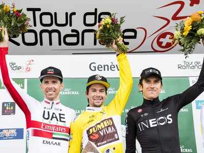 Slovinský cyklista Primož Roglič z tímu Jumbo obhájil celkové prvenstvo na pretekoch Okolo Romandie