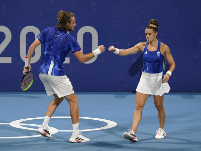Grécki tenisti Stefanos Tsitsipas a Maria Sakkariová