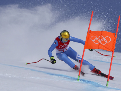 Talianska lyžiarka Nadia Delagová počas zjazdu žien na ZOH 2022
