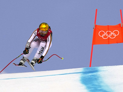 Nemecká lyžiarka Kira Weidleová počas zjazdu žien na ZOH 2022
